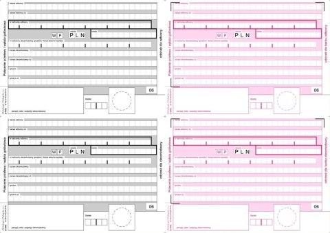 Druk offsetowy Polecenie przelewu/wpłata gotówkowa 4-odc A4 100k. Michalczyk i Prokop (F-112-2) Michalczyk i Prokop