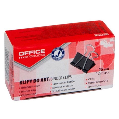 Klipy 15mm czarny Office Products (18091519-05) Office Products