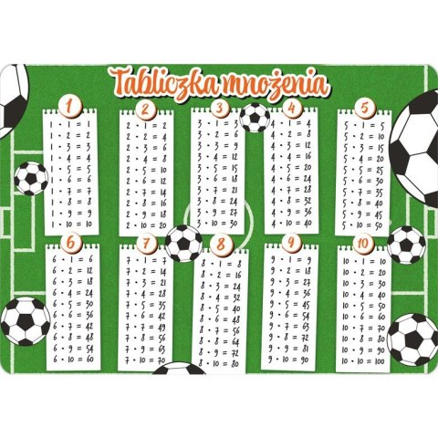 Podkład na biurko Tabliczka mnożenia piłka nożna mix papier pokryty folią Henry (5905701485383) Henry