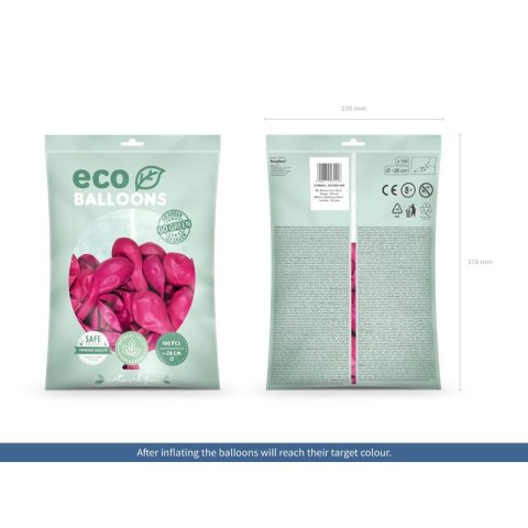 Balon gumowy Pastel Eco Balloons fuksja 260mm Partydeco (ECO26P-080) Partydeco