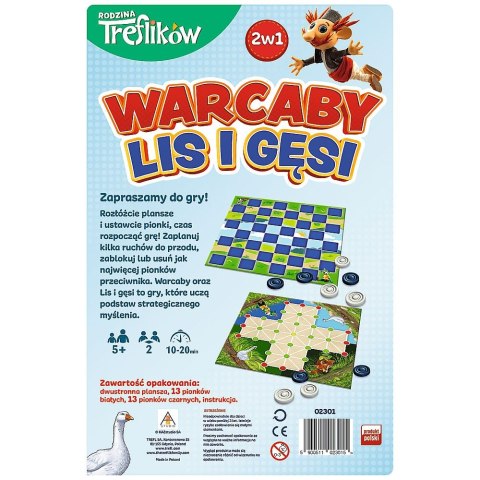 Gra planszowa Rodzina Treflików Rodzina Treflików Warcaby, lis i gęsi Trefl (02301) Trefl
