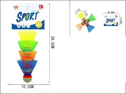 Lotka do badmintona Adar 4szt., kolorowe (591684) Adar