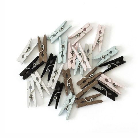 Ozdoba drewniana klamerki drewniane 25 mm mix pastele i natura Galeria Papieru (253011) Galeria Papieru