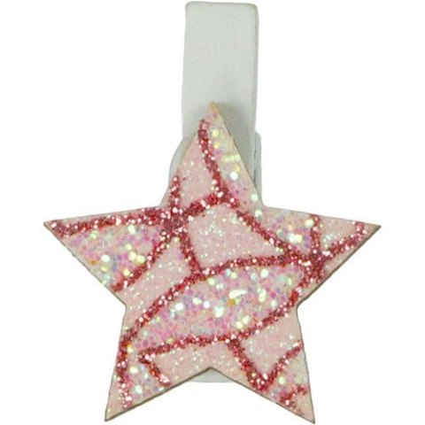 Ozdoba drewniana Craft-Fun Series klamerki XMAS gwiazdki Titanum (18BR-33) Titanum