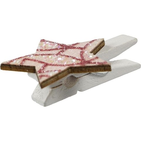 Ozdoba drewniana Craft-Fun Series klamerki XMAS gwiazdki Titanum (18BR-33) Titanum