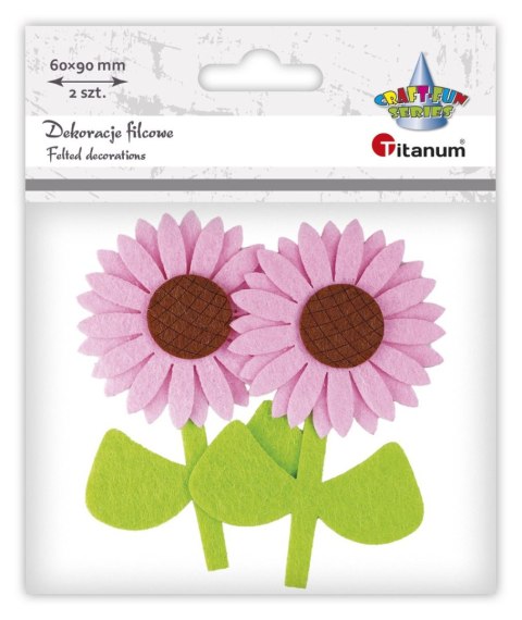 Ozdoba filcowa Craft-Fun Series słoneczniki 3D Titanum (WFB-006) Titanum