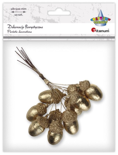 Ozdoba styropianowa Craft-Fun Series Żołędzie złote Titanum (DIY-E-24 (41)) Titanum