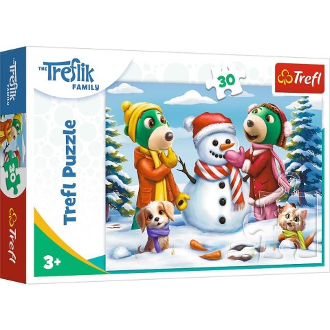 Puzzle Trefl Rodzina Treflików Zimowe zabawy Treflików 30 el. (18300) Trefl