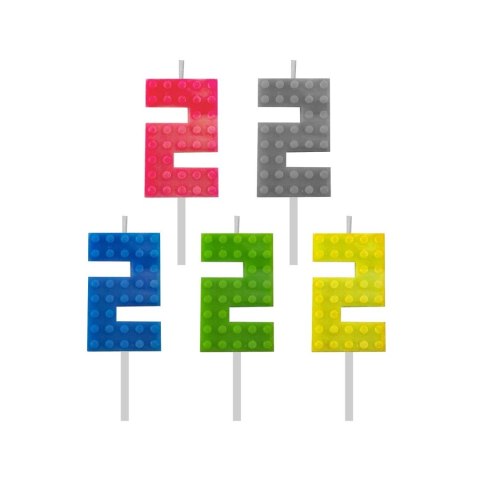 Świeczka urodzinowa klocki numer 2 Godan (7C-SUK2) Godan