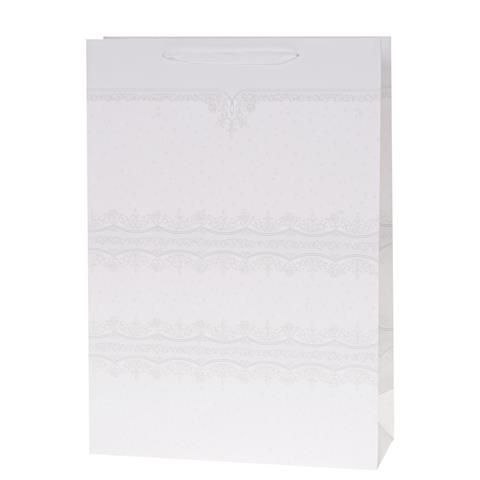 Torba prezentowa torebka lux brok Biała A4 [mm:] 250x320x 110 Rozette (5907354048496) Rozette