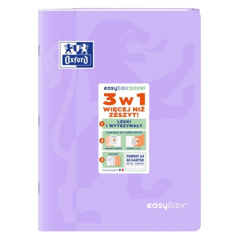 Zeszyt EASYBOOK PASTEL A4 60k. 90g krata Oxford (400161237) Oxford