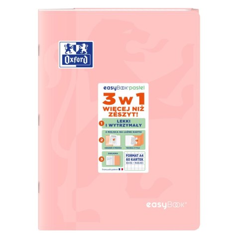 Zeszyt EASYBOOK PASTEL A4 60k. 90g krata Oxford (400161237) Oxford
