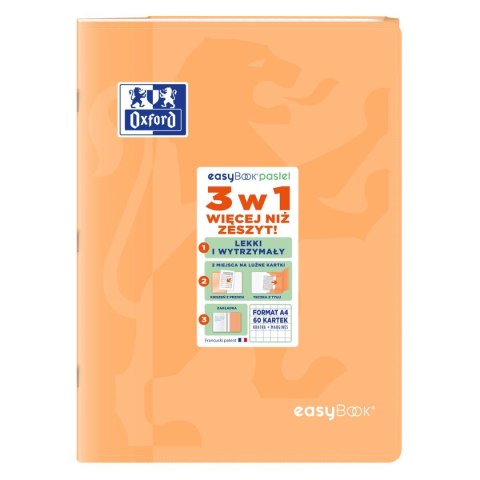 Zeszyt EASYBOOK PASTEL A4 60k. 90g krata Oxford (400161237) Oxford