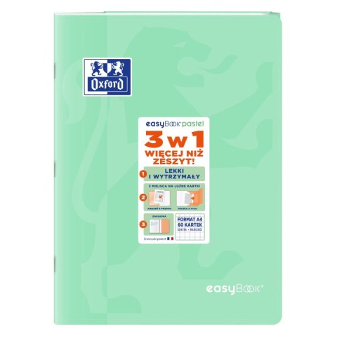 Zeszyt EASYBOOK PASTEL A4 60k. 90g krata Oxford (400161237) Oxford