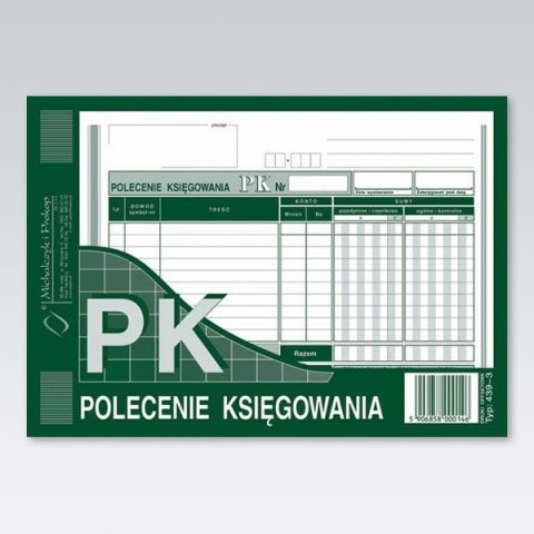 Druk offsetowy Michalczyk i Prokop Polecenie księgowania A5 A5 80k. (439-3) Michalczyk i Prokop