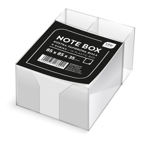 Kostka papierowa biały [mm:] 85x85x 35 Interdruk (KOSPAPBKUBD) Interdruk