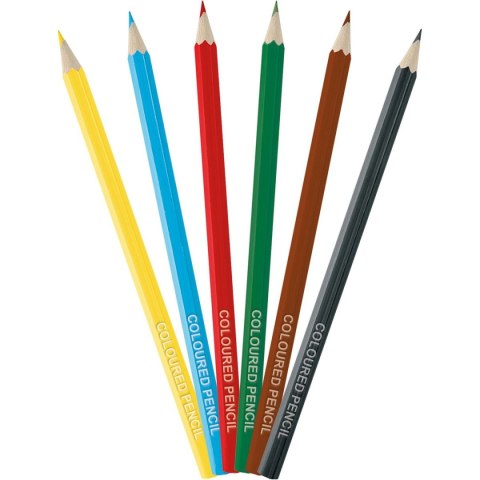 Kredki ołówkowe sześciokątne 6 kol. 6 kol. Titanum Titanum