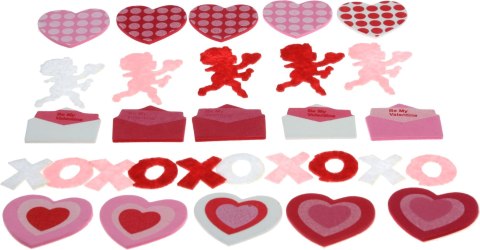 Naklejka (nalepka) Craft-Fun Series Titanum (serca, listy, amorki, xoxo) Titanum