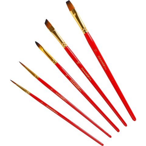 Pędzel Art Collection zestaw 5 szt. nr 3/5/6/10/12 Flamingo Line (PA-01) Flamingo Line