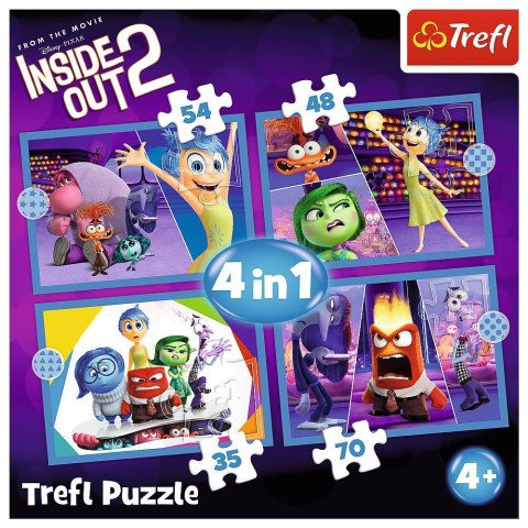 Puzzle Disney Emocje rządzą 4w1 el. Trefl (34652) Trefl