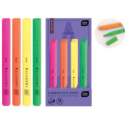 Zakreślacz neonowe 5902277350381 wkład mix 1,0-3,0mm Interdruk (4KOL) Interdruk