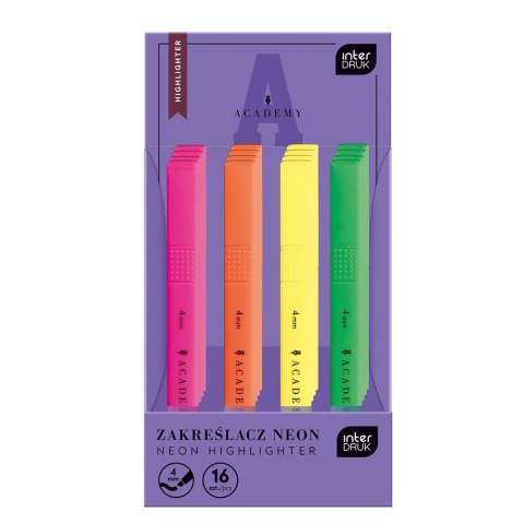 Zakreślacz neonowe 5902277350381 wkład mix 1,0-3,0mm Interdruk (4KOL) Interdruk