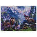 Zestaw kreatywny Diamentowa mozaika 30x40cm Wilki 1 Flamingo Line (TBS04848-04) Flamingo Line