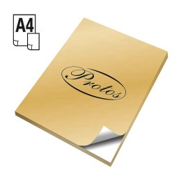Etykieta samoprzylepna A4 złoty [mm:] 210x297 Protos Protos
