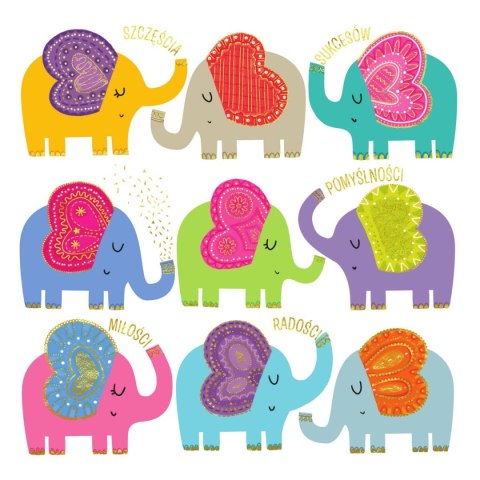 Kartka składana kw KARNET KW HS Słonie Henry (5907465664448) Henry