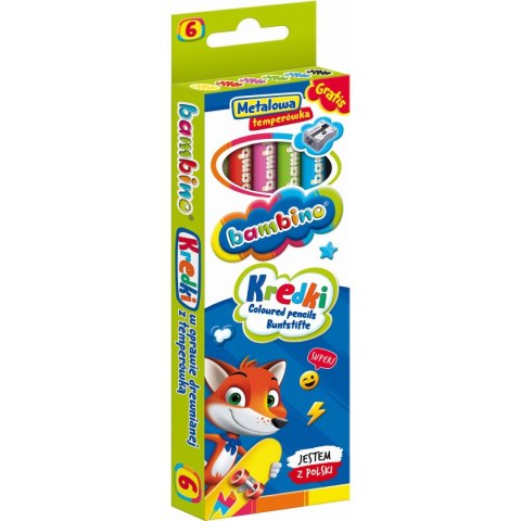 Kredki ołówkowe Bambino 6 kol. St.Majewski St.Majewski