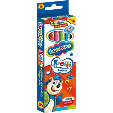 Kredki ołówkowe Bambino 6 kol. St.Majewski St.Majewski