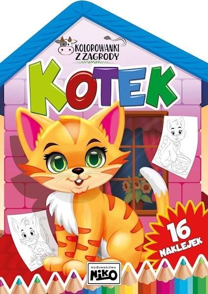 Książeczka edukacyjna kol.z zagrody. kotek Niko Niko