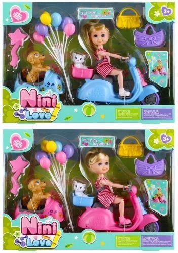 Lalka na skuterze z pieskiem [mm:] 150 Mega Creative (481475) Mega Creative