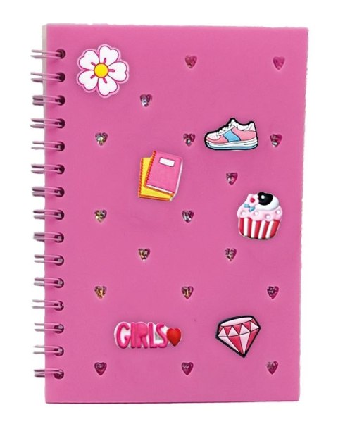 Notes (notatnik) z wpinkami różowy A5 80k. krata Stnux (STN9100) Stnux