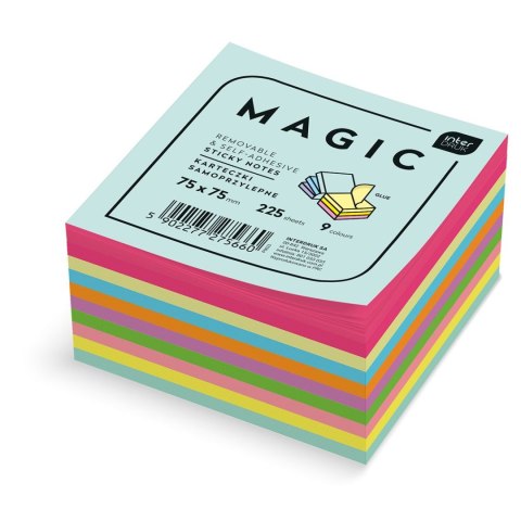 Notes samoprzylepny (karteczki) mix 225k [mm:] 75x75 Interdruk (IKARSAM225MC) Interdruk