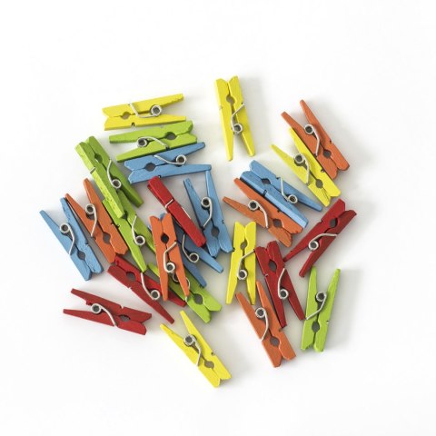 Ozdoba drewniana klamerki 25 mm mix tęczowy Galeria Papieru (253012) Galeria Papieru