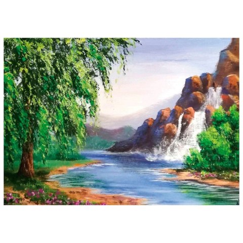 Zestaw kreatywny Diamentowa mozaika 30x40cm Wodospad Flamingo Line (TMS12056) Flamingo Line