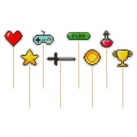 Dekoracja na tort Pikery Game On, 8 szt. Godan (PF-PGON) Godan