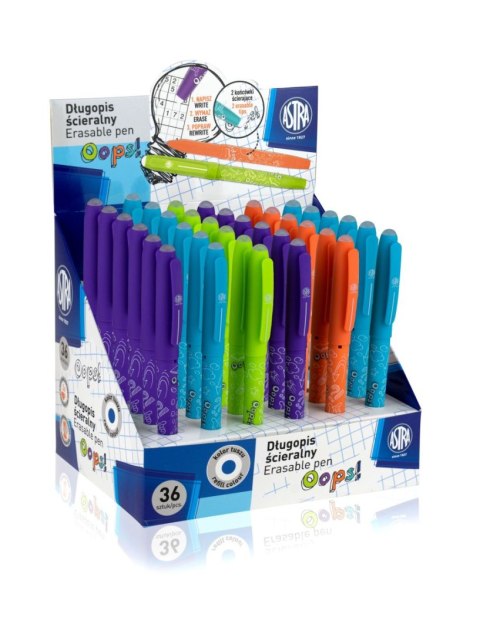 Długopis wymazywalny wymazywalny OPSS! wkład niebieski 0,6mm Astra Astra