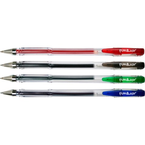 Długopis żelowy wkład mix 0,7mm Fun&Joy (FJ-G04C) Fun&Joy