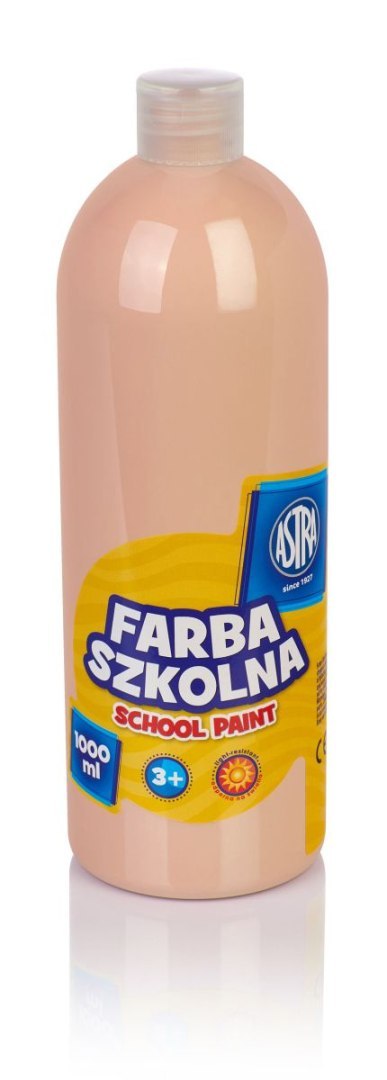 Farby plakatowe szkolne kolor: cielisty 1000ml 1 kolor. Astra Astra