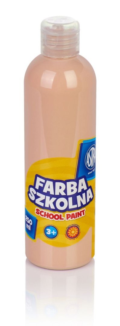 Farby plakatowe szkolne kolor: cielisty 250ml 1 kolor. Astra Astra