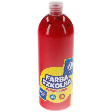 Farby plakatowe szkolne kolor: czerwony ciemny 1000ml 1 kolor. Astra Astra