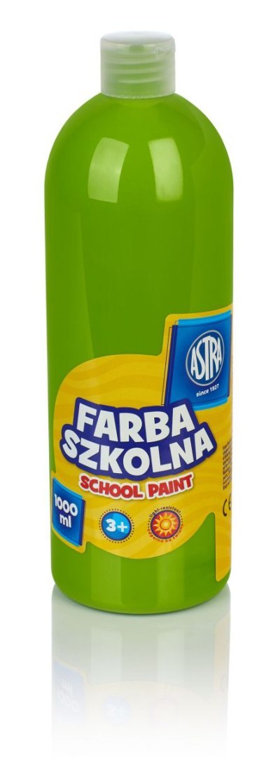 Farby plakatowe szkolne kolor: limonkowy 1000ml 1 kolor. Astra Astra