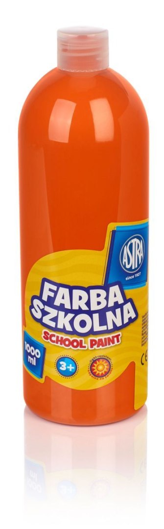 Farby plakatowe szkolne kolor: pomarańczowy 1000ml 1 kolor. Astra Astra