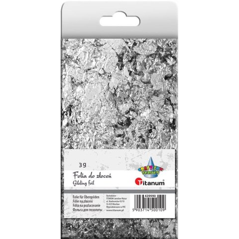 Folia ozdobna Craft-Fun Series do złoceń płatki srebrna Titanum Titanum