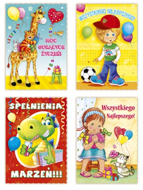 Kartka składana A5 brokat dziecięca (5902221801142)