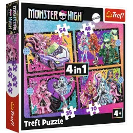 Puzzle Trefl Planeta Milo Elekryzujący dzień Monster High 4w1 el. (34655) Trefl