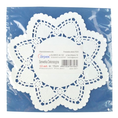 Serwetki biały papier [mm:] 150x150 Arpex (D2702) Arpex