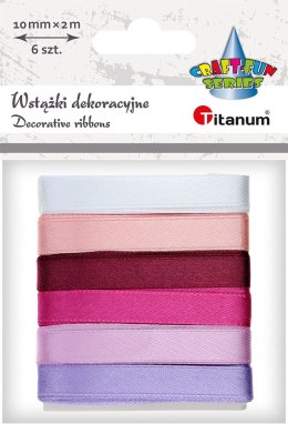 Wstążka Titanum Craft-Fun Series 2324015-B 6 kolorów 10x2 [mm x m] mix (1cmx2m) Titanum